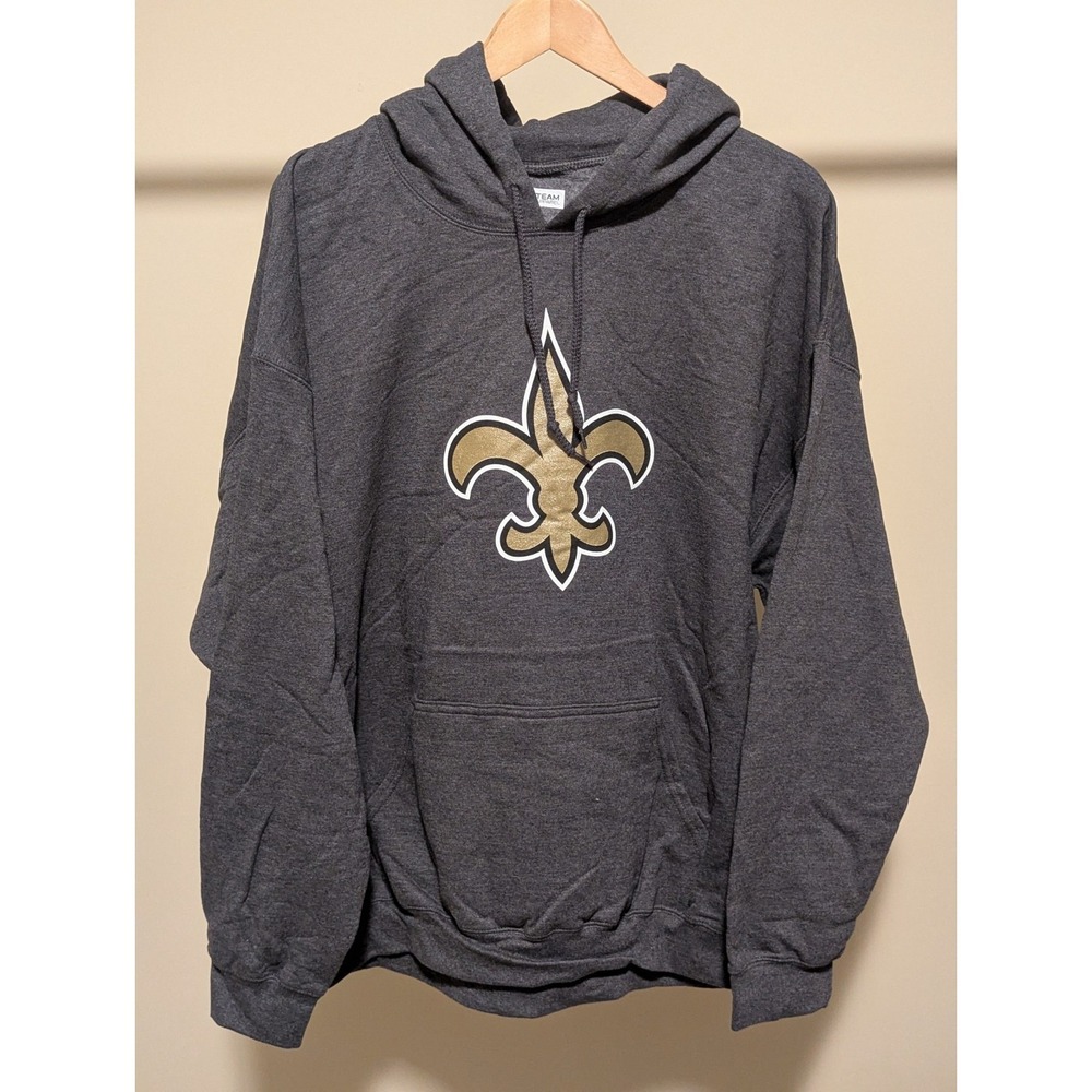 New Orleans Saints Gray Hoodie Men's XL NFL Team Apparel – NWOT Fan Gear